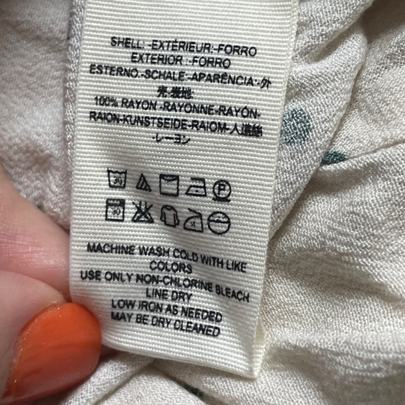 NEW Free People Dress Womens 2 off white green dot boho indie casual - Picture 7 of 11